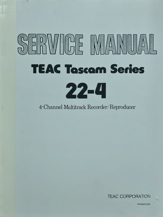 Tascam 22-4 service manual professional reproduction