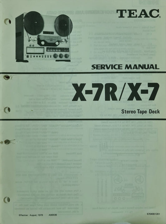 TEAC X-7R/X-7 SERVICE MANUAL