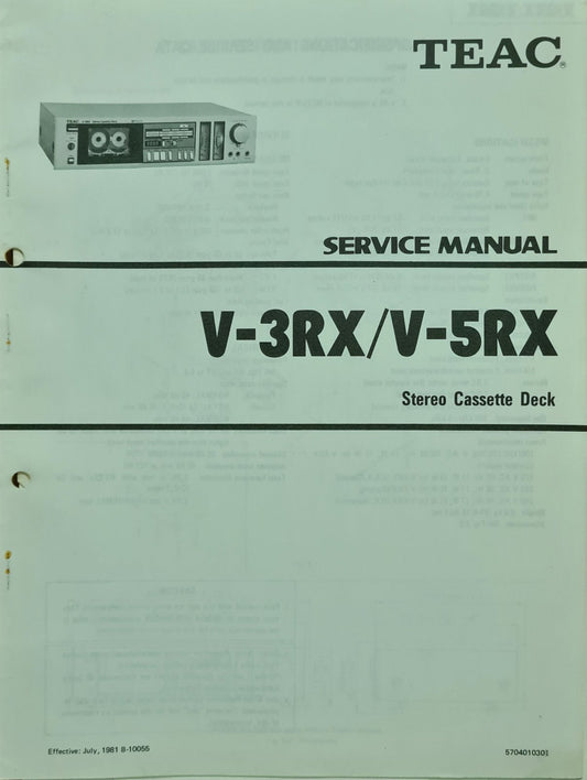 TEAC V-3RX/V-5RX SERVICE MANUAL