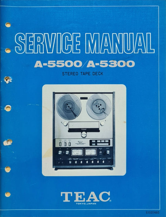 TEAC A-5500/A-5300 SERVICE MANUAL AND PARTS LIST