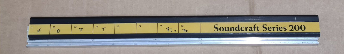 Soundcraft series 200 top name bar and bottom scribble bar and blank approx 44 cm