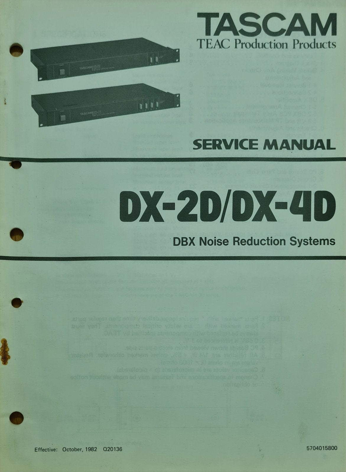 Teac DX-2D/DX-4D SERVICE MANUAL