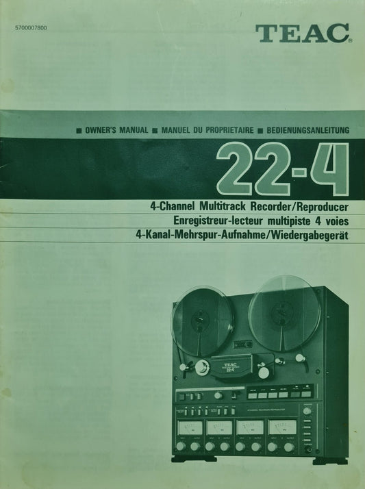 TEAC 22-4  OWNERS MANUAL