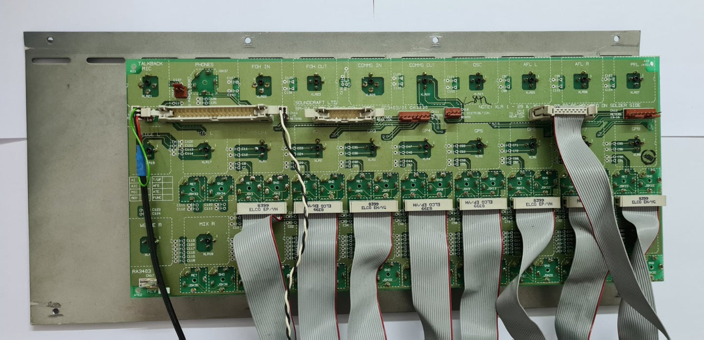 Soundcraft SM-24 output rear connector pcb rear input SC3403 ISS 1