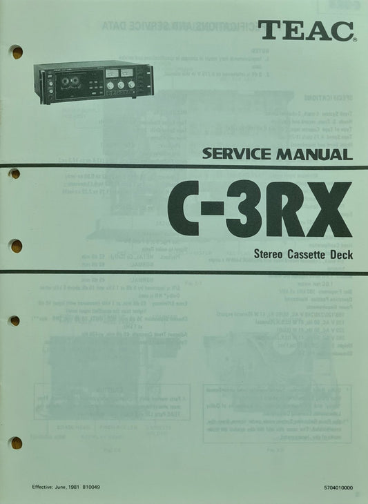 TEAC C-3RX SERVICE MANUAL