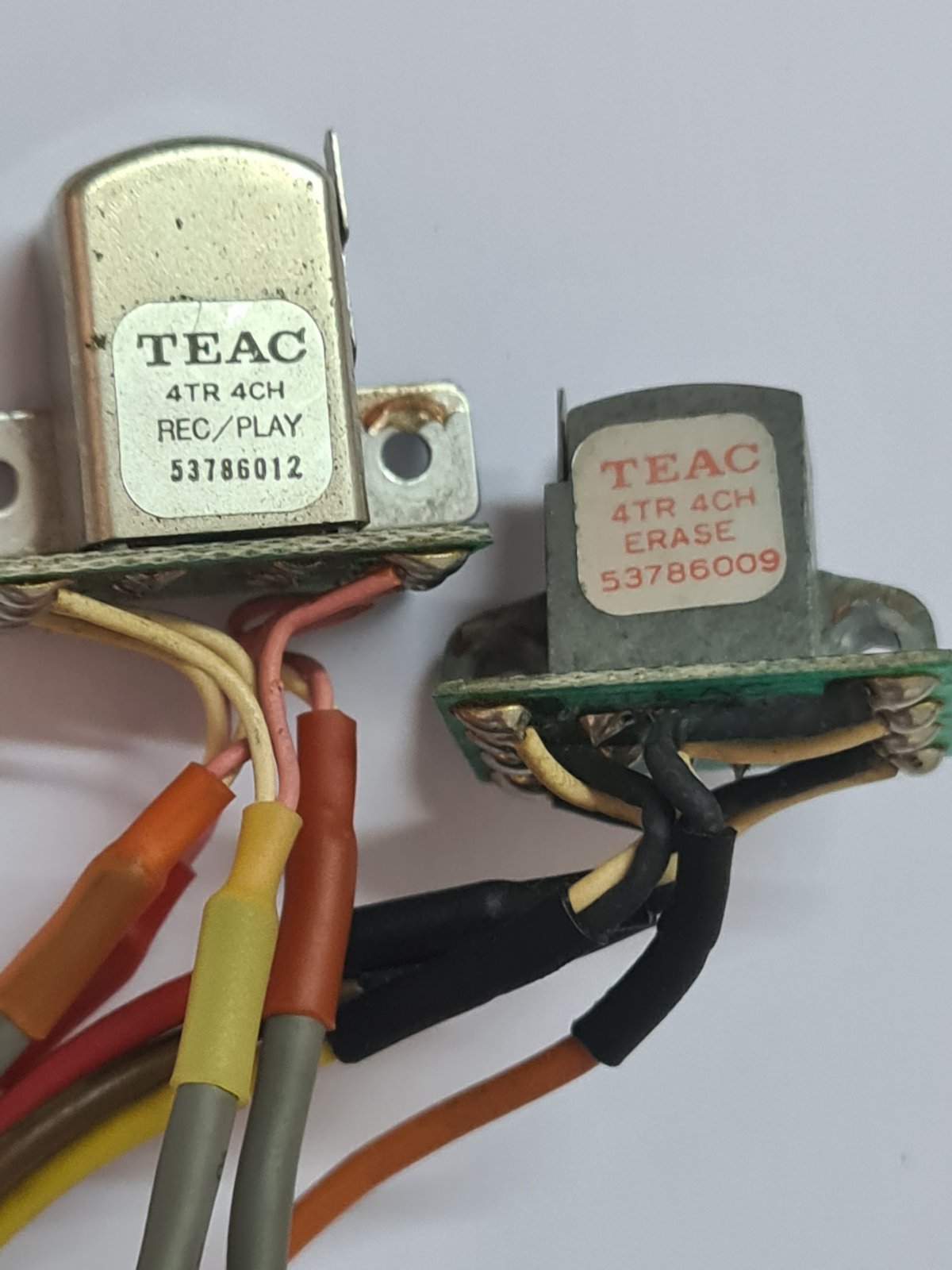 TEAC TASCAM HEADSET ERASE AND RECORD/PLAY 53786009 53788012 relapped two heads