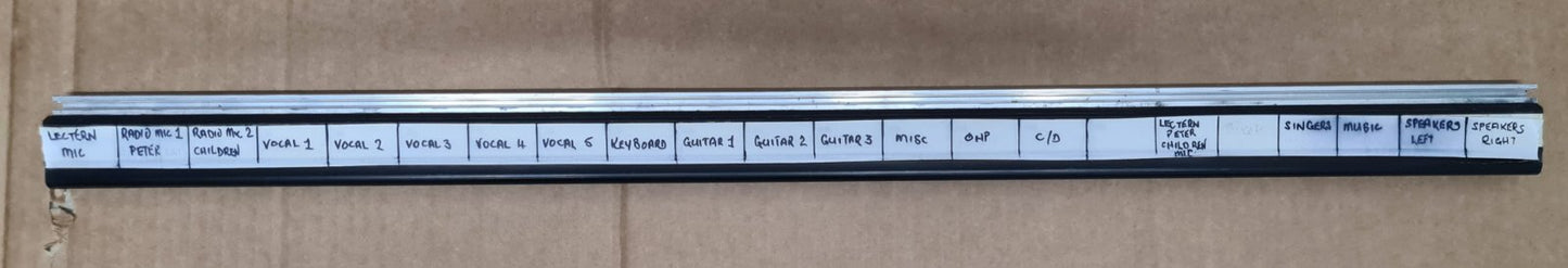 Soundcraft series 200SR top name bar and bottom scribble bar and blank approx 69 cm