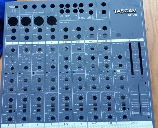 Tascam M-08 grey mixer shell metal