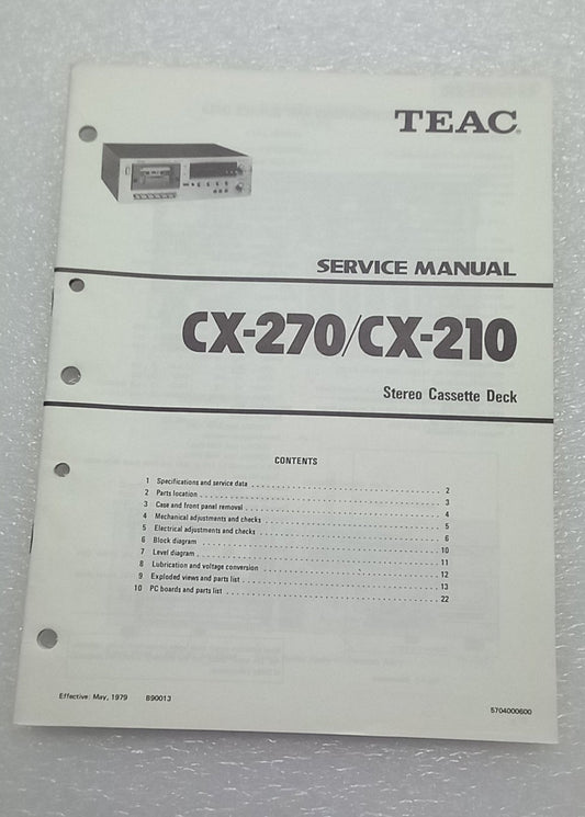 Teac CX-210 CX-270 SERVICE MANUAL