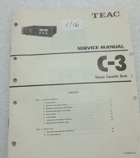 Teac C-3 Service manual