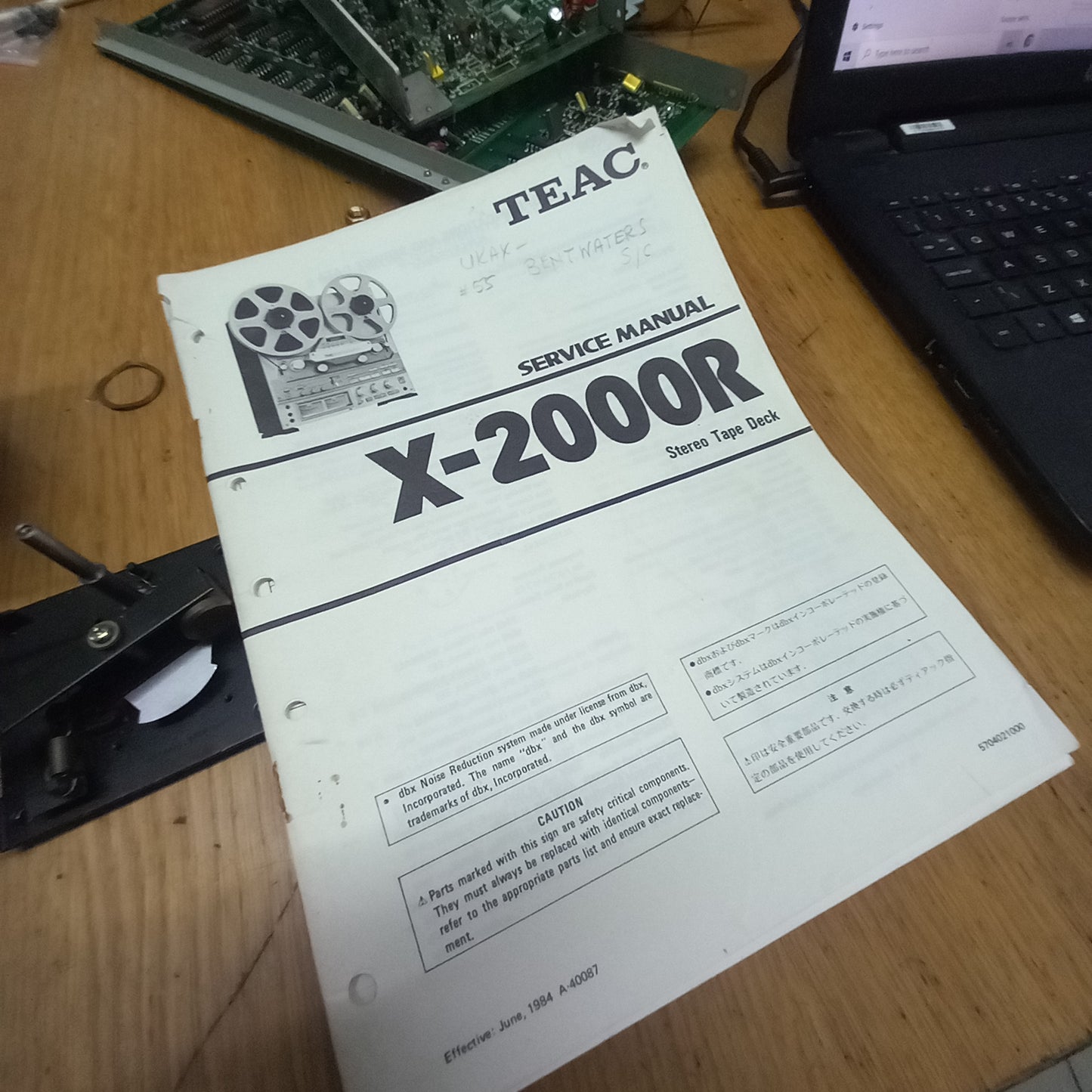 Teac X-2000R service manual original with Circuit Diagram