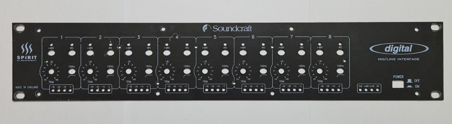 Soundcraft spirit digital mic line interface FRONT PANEL