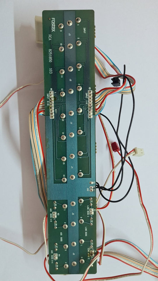 Fostex 2016 line mixer pcb rca 8251850 103