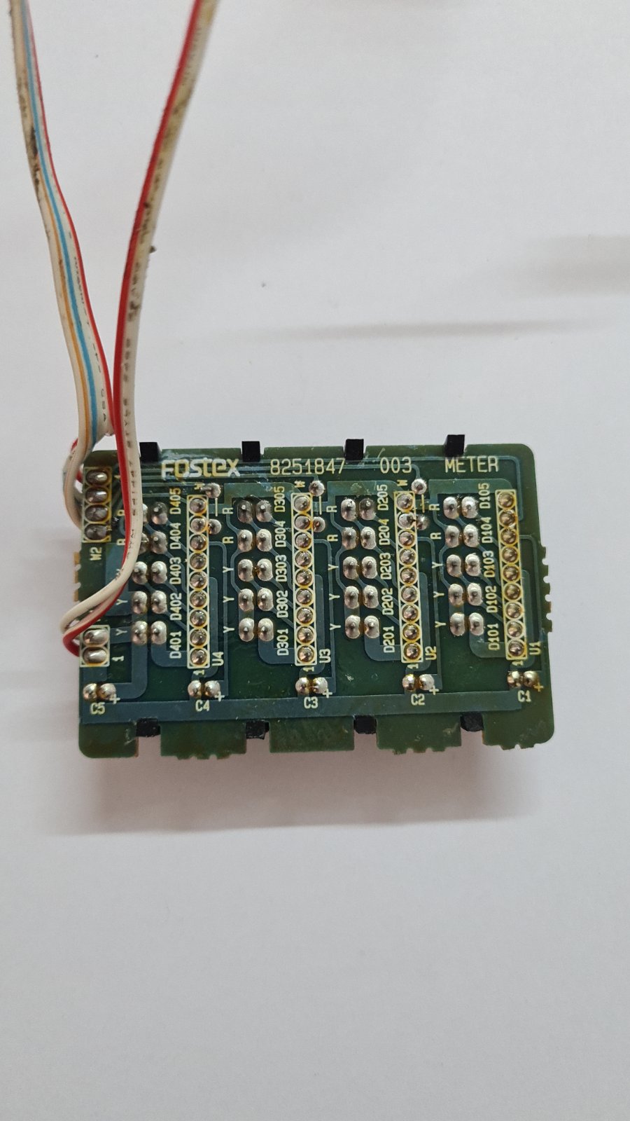 Fostex 2016 line mixer pcb led meter 8251847 003