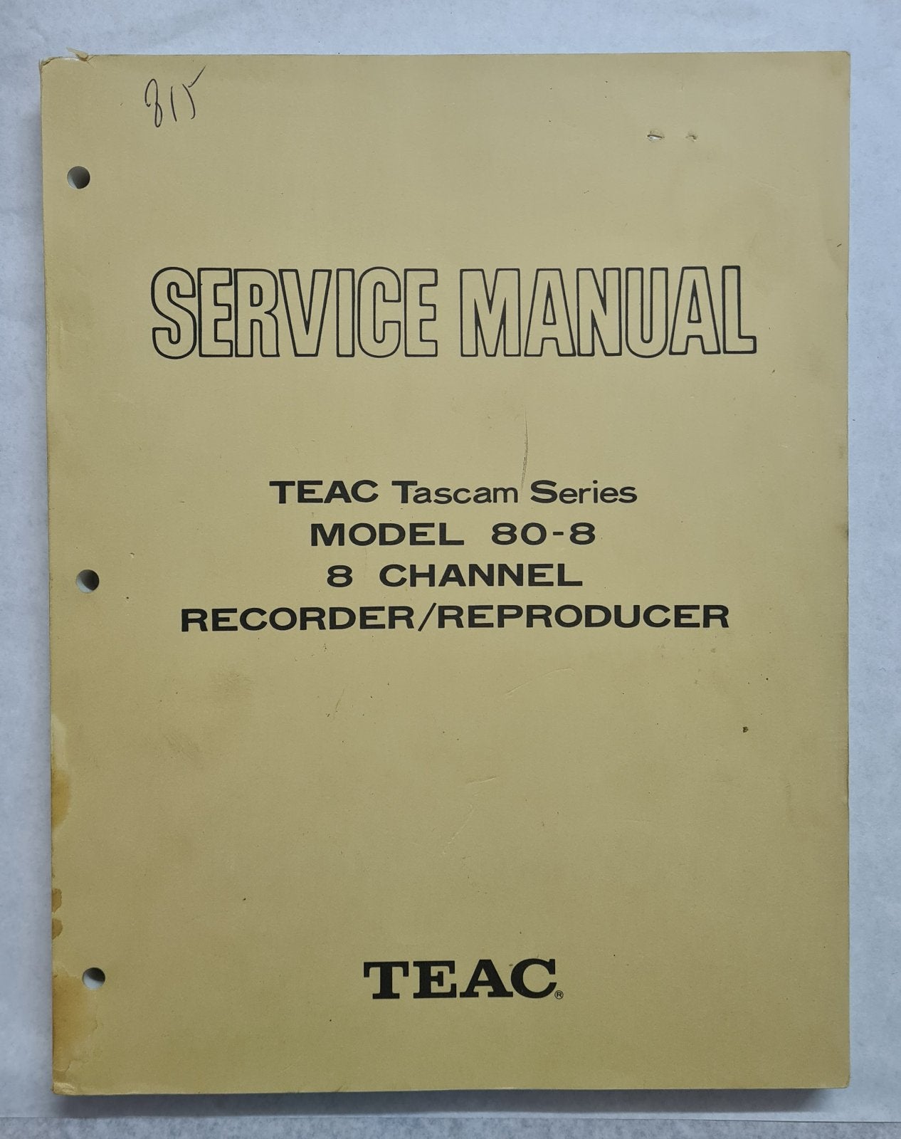 Teac 80-8 original service manual