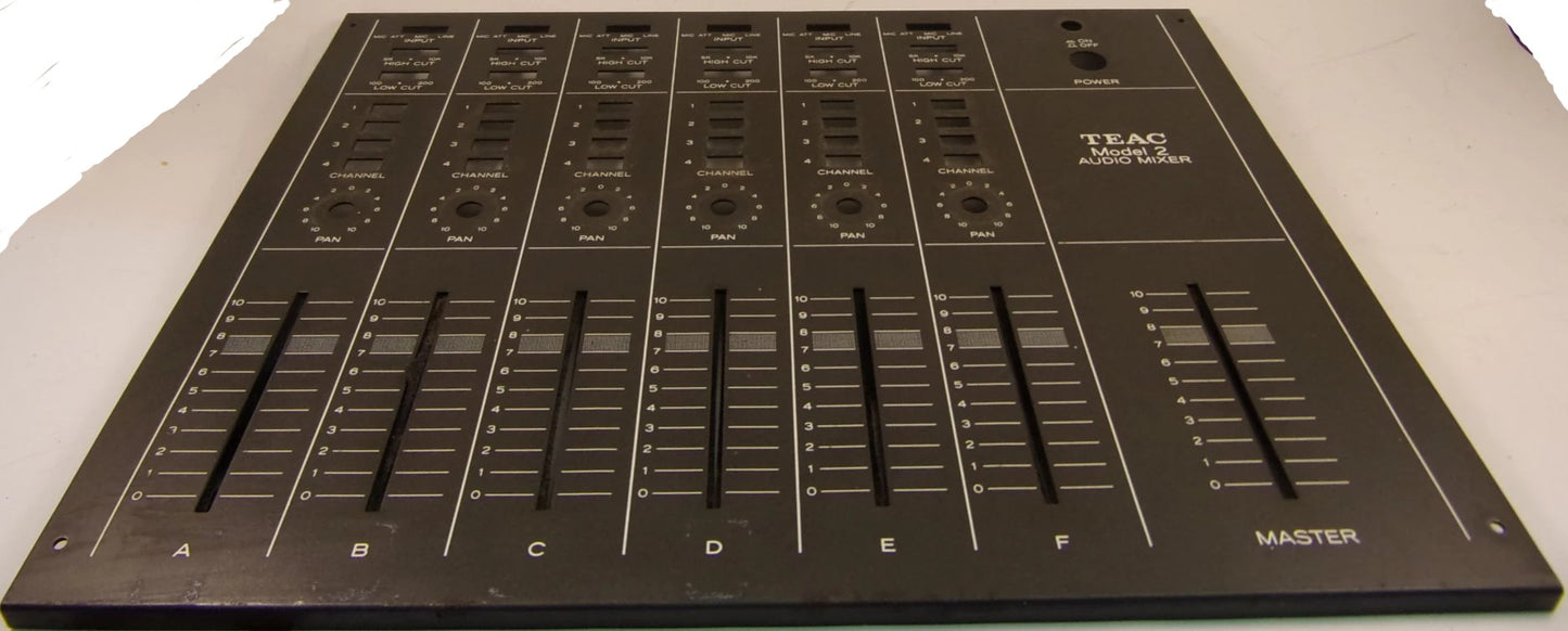 Teac model 2 mixer front panel