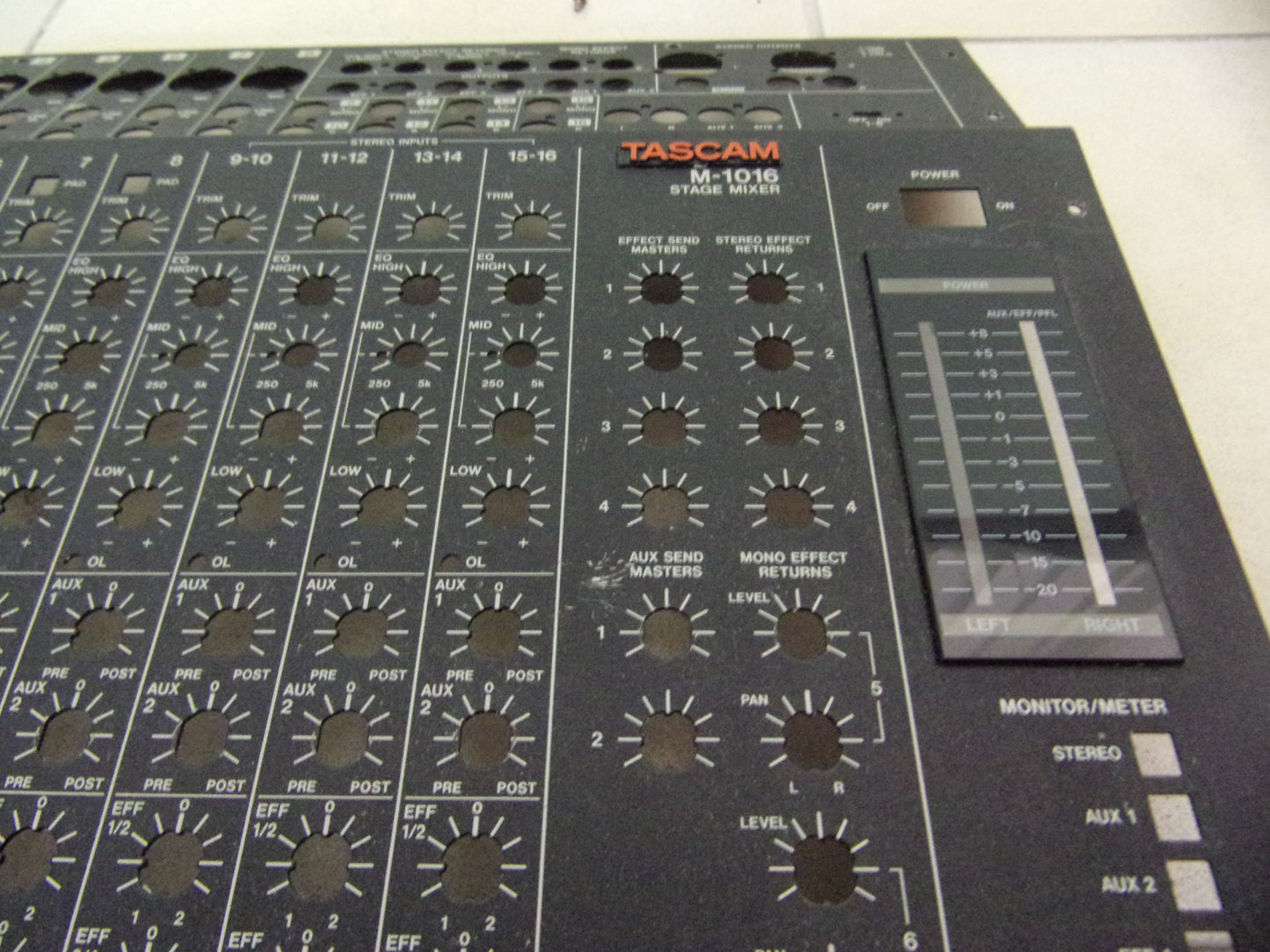 Tascam M-1016 mixer metal top panel