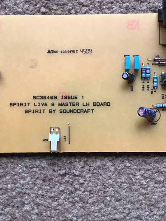 Soundcraft Spirit Live 8 Master LH board SC3640B Issue 1