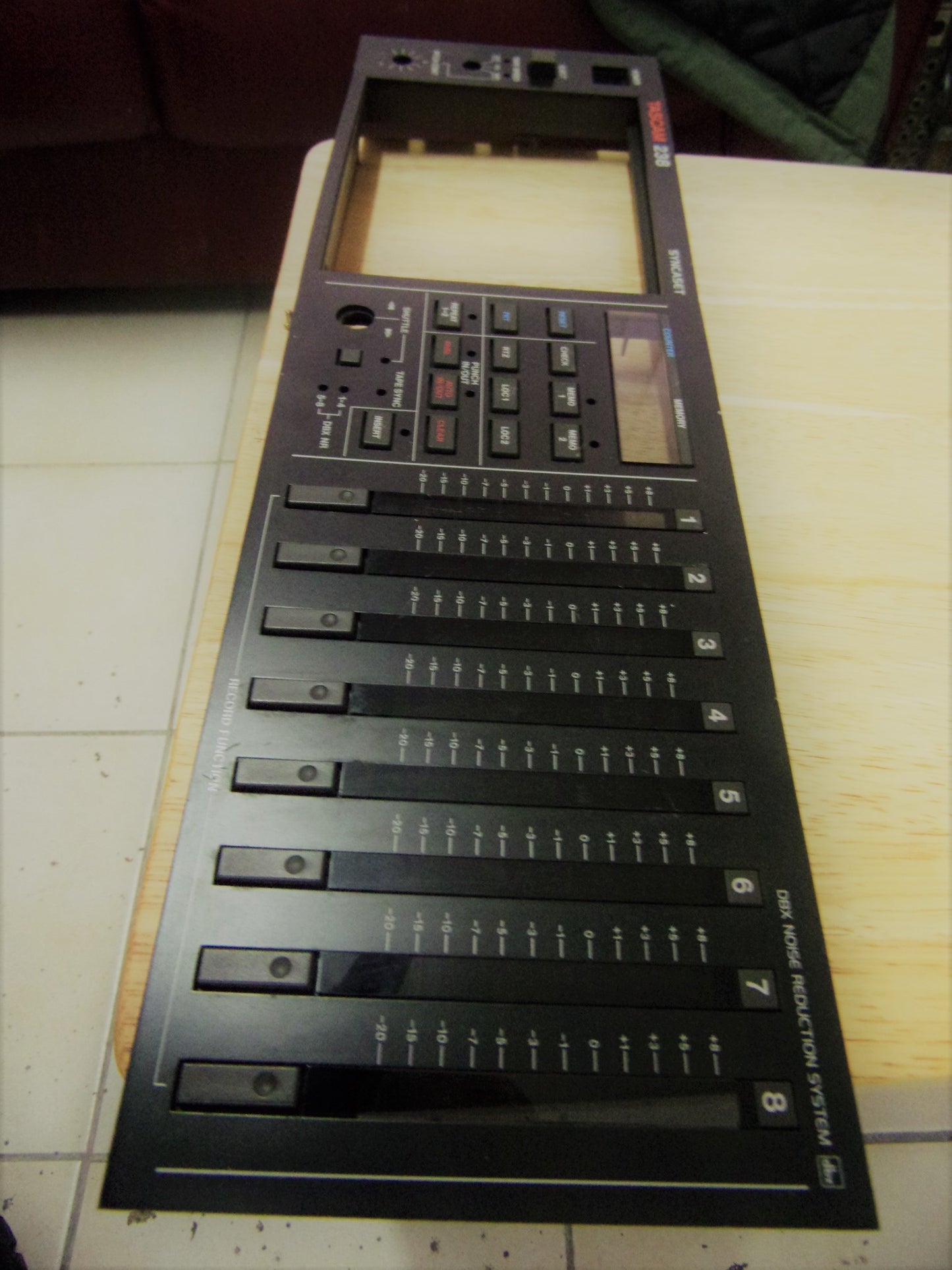 Tascam 238 front panel with all push buttons