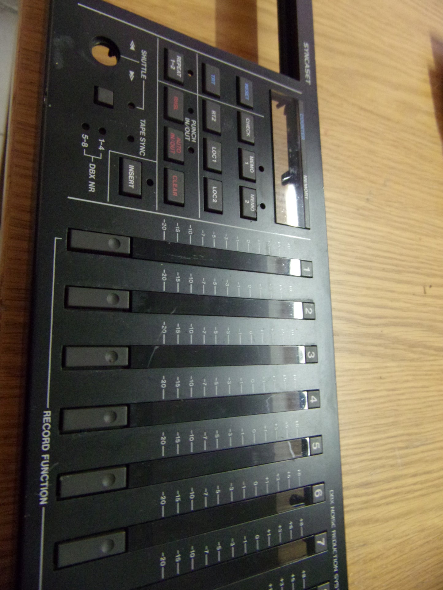 Tascam 238 front panel with all push buttons