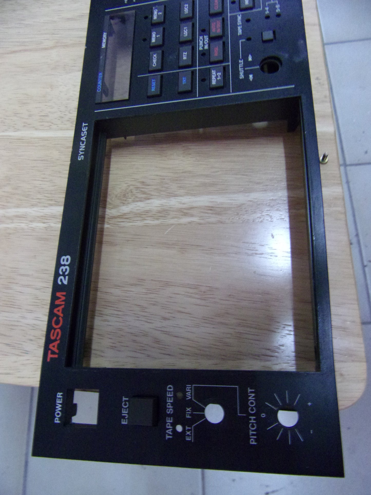 Tascam 238 front panel with all push buttons