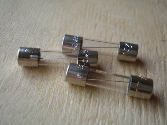 20MM Anti surge fuses various ratings packet of 10