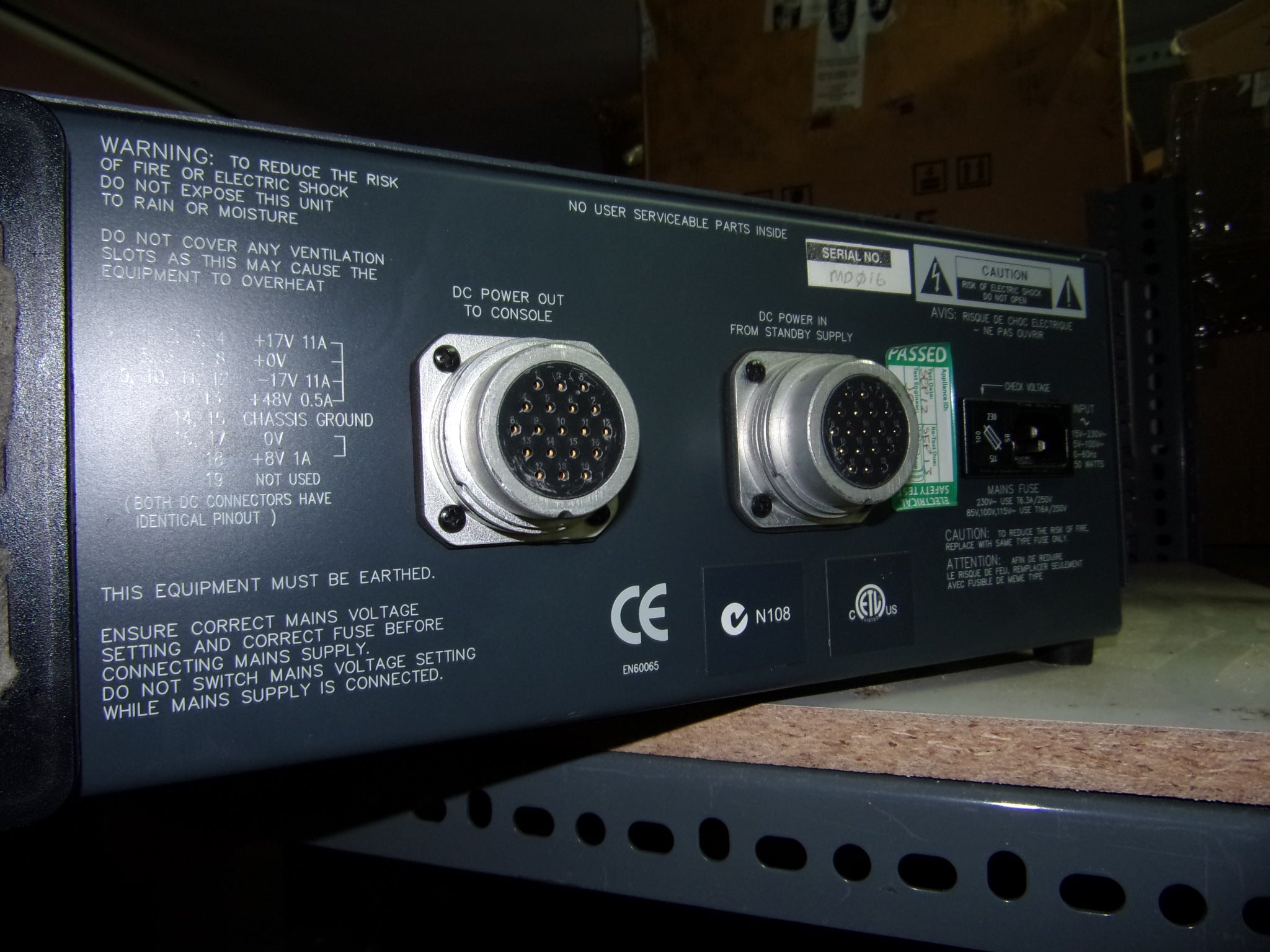 Soundcraft CPS-800 power supply – Tascam Ninja