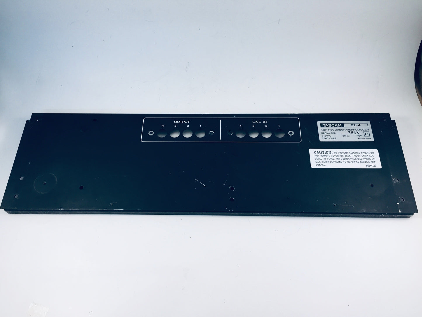 Tascam 22-4 rear phono panel